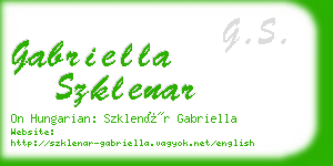 gabriella szklenar business card